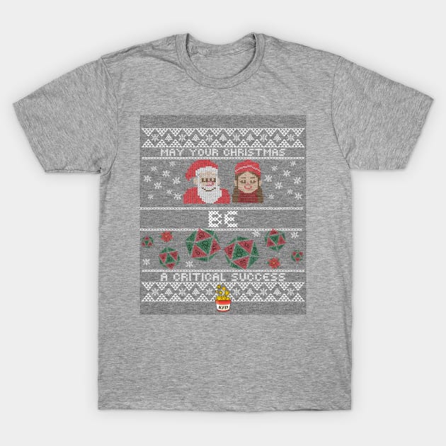 Critical Successful Christmas - Ugly Sweater T-Shirt by KYFriedDice